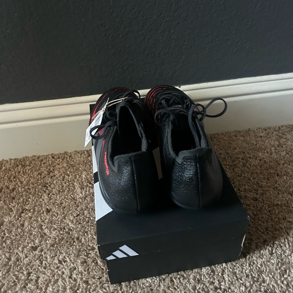 Adidas Black Sneakers with Red Highlights